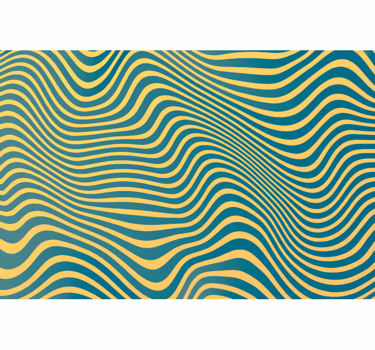 Papier peint chambre lignes rétro - TenStickers