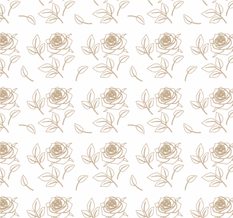Papier peint chambre motif de roses détaillé - TenStickers