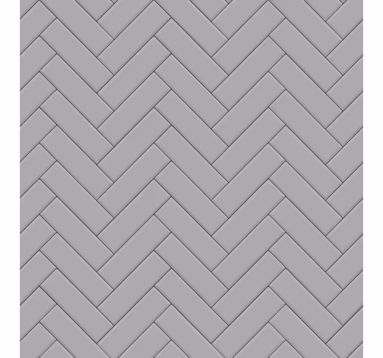 Papier peint ornemental carreaux en chevron gris - TenStickers