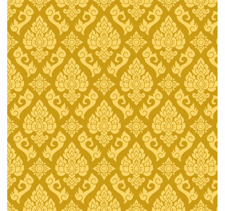 Papier peint ornemental motif floral délicat - TenStickers