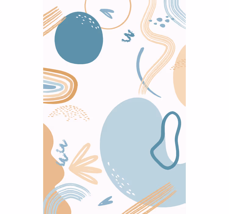 Papier peint salon motifs de vagues abstraits - TenStickers