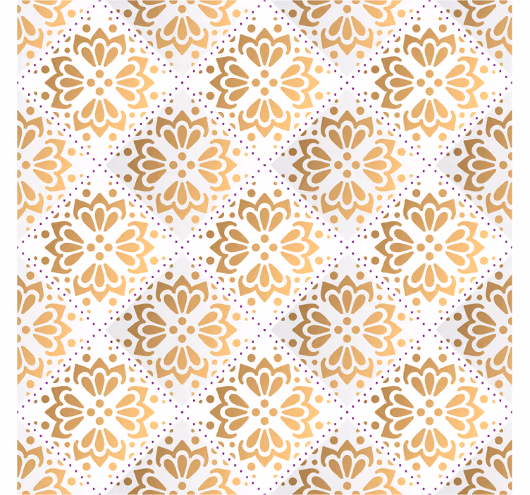 Papier peint salon motif mandala doré - TenStickers