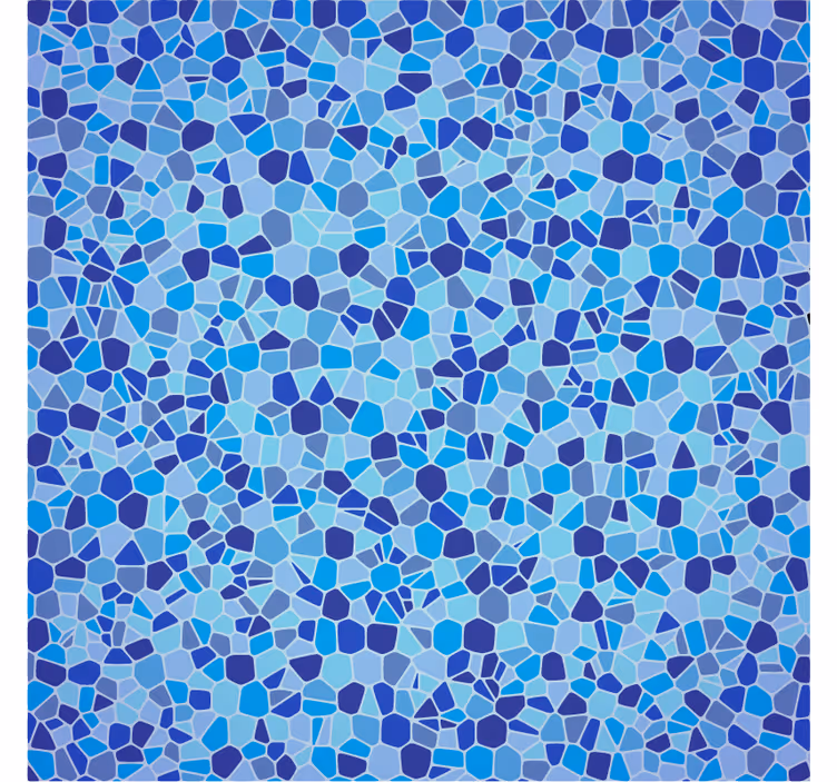 Papier peint motif effet mosaïque bleue - TenStickers