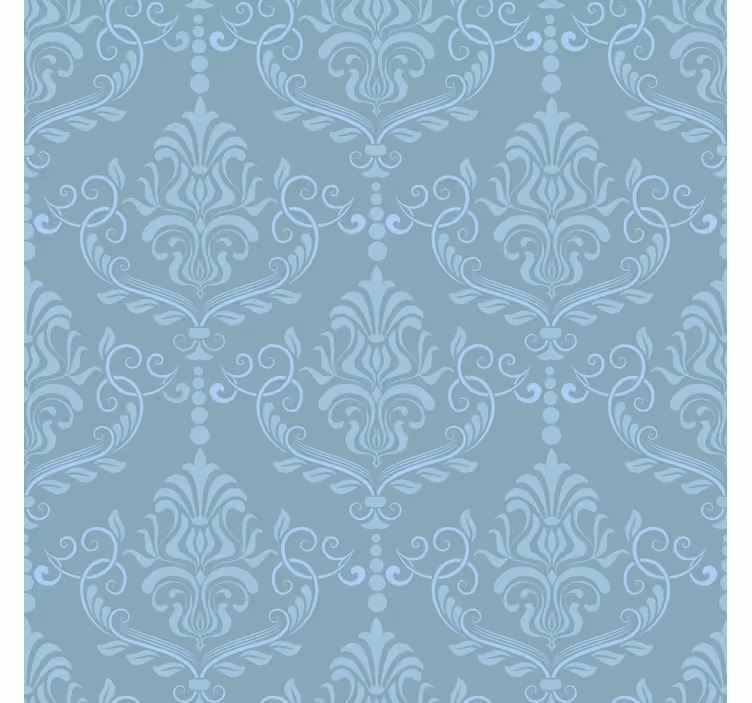 Papier peint chambre bleu baroque élégant - TenStickers