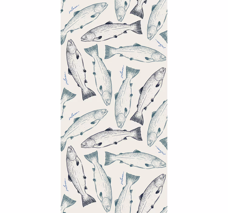 Papier peint animaux poisson saumon - TenStickers