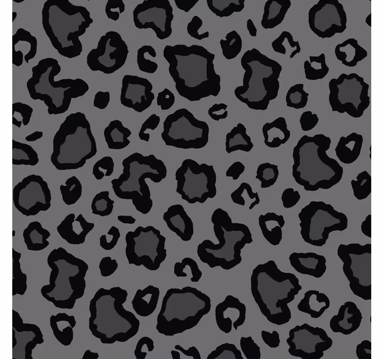Papier peint animaux motif léopard noir et gris - TenStickers
