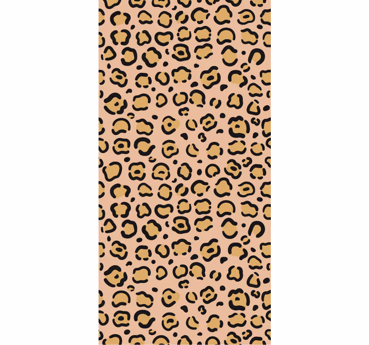 Papier peint chambre léopard pastel imprimé - TenStickers
