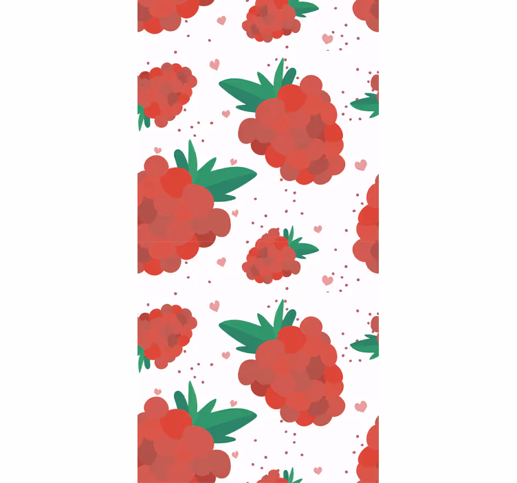 Papier peint chambre motifs aquarelle de baies - TenStickers