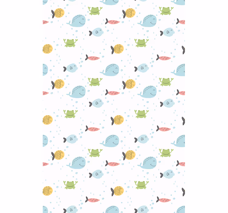 Papier peint chambre créatures marines colorées - TenStickers