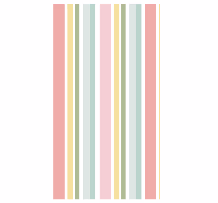 Papier peint motif design rayé pastel horizontal - TenStickers