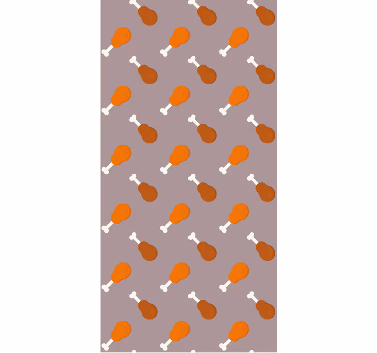Papier peint animaux motif de cuisses de poulet - TenStickers