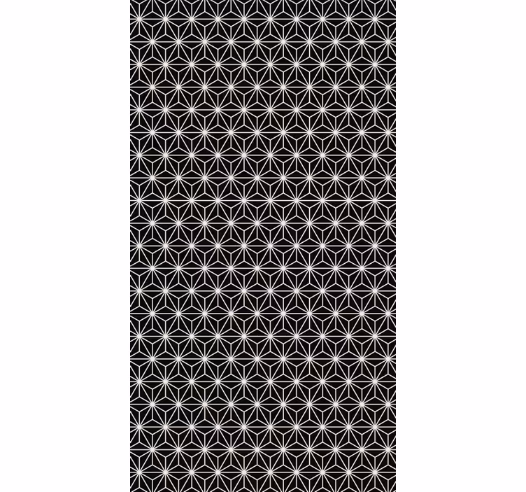 Papier peint bureau diamants géométriques noir et blanc - TenStickers