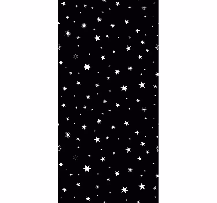 Papier peint bureau motifs étoiles noir et blanc - TenStickers