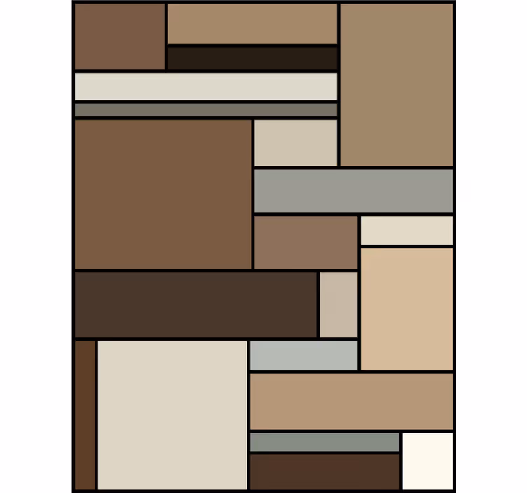 Papier peint bureau carrés marron - TenStickers