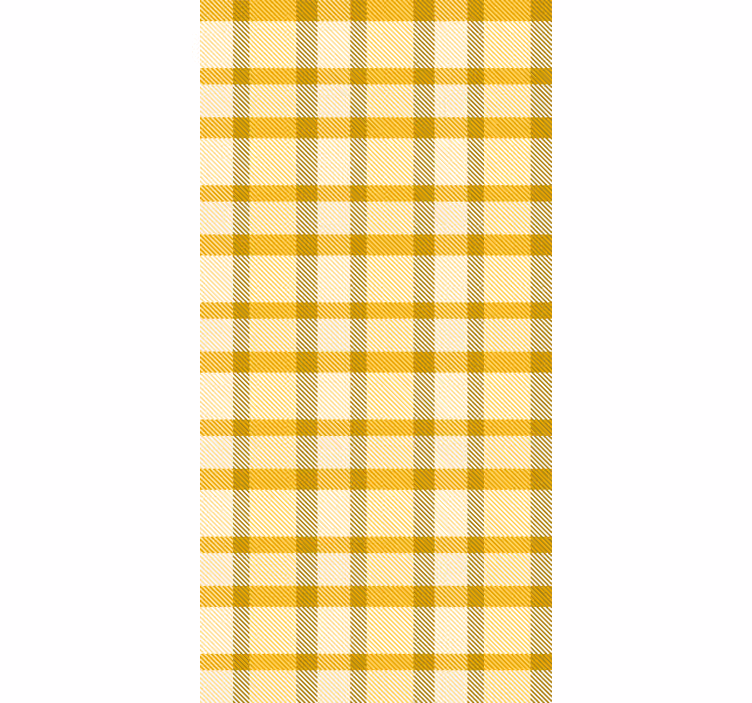 Papier peint couloir carrés jaunes et blancs - TenStickers