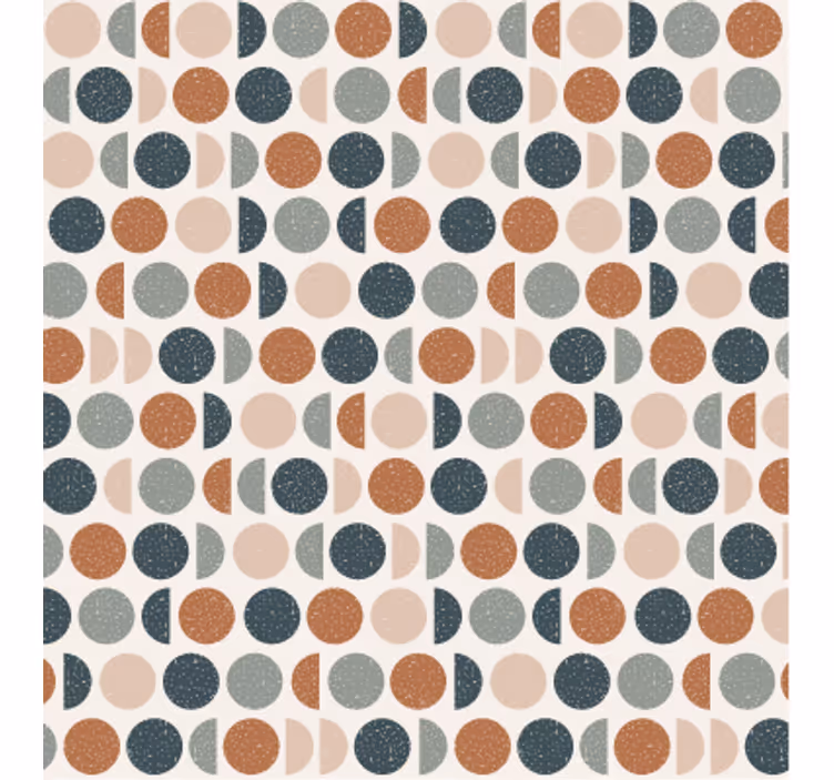 Papier peint géométrique motif de points rétro - TenStickers