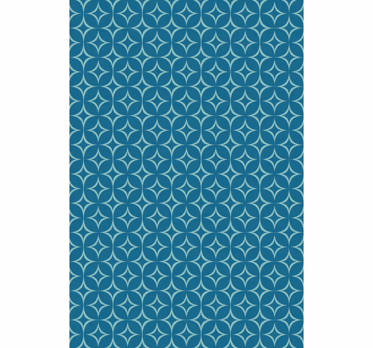 Papier peint géométrique cercles bleus gracieux - TenStickers