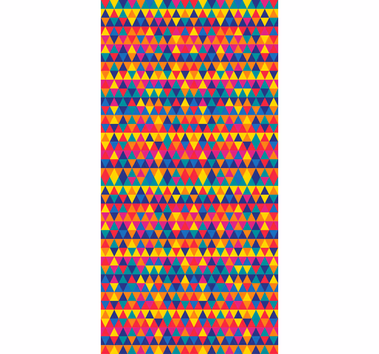 Papier peint géometrique motif triangles colorés - TenStickers