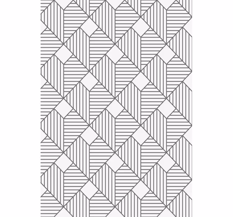 Papier peint géométrique style gris à motifs - TenStickers