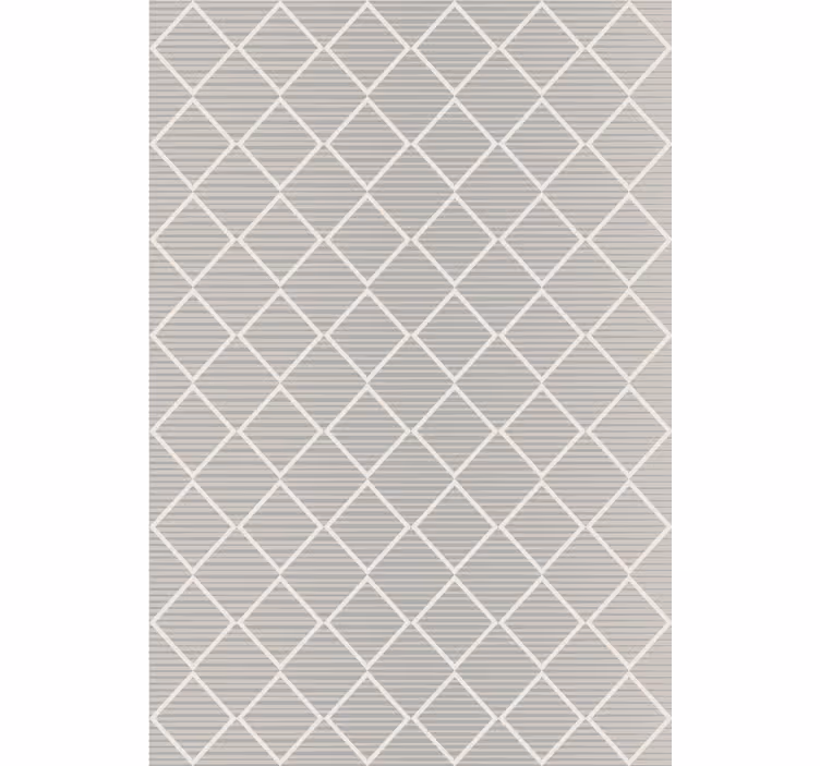 Papier peint géométrique motif diamant gris - TenStickers