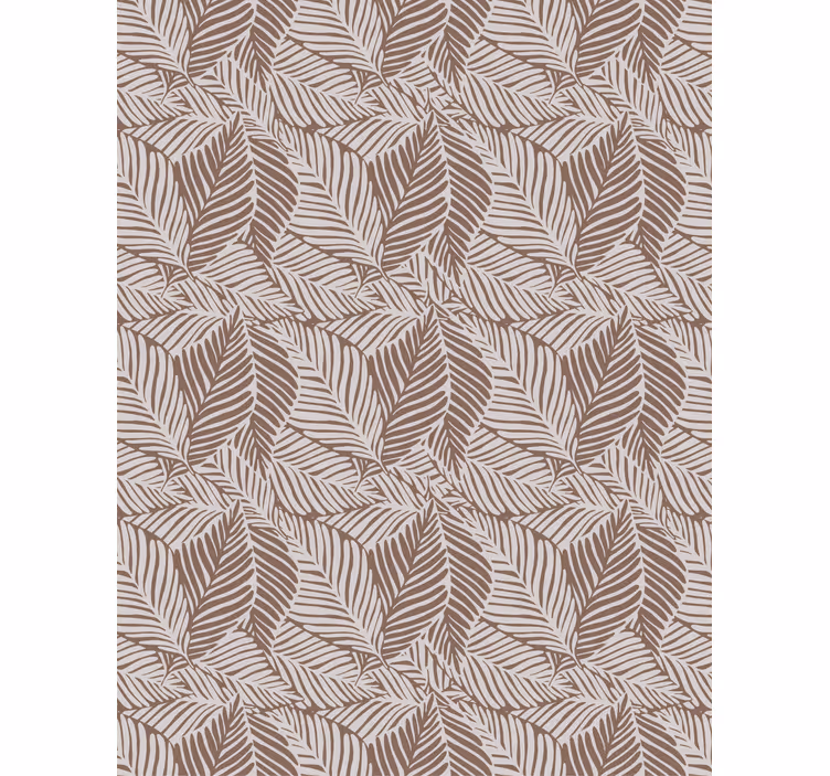 Papier peint nature feuilles terracotta - TenStickers