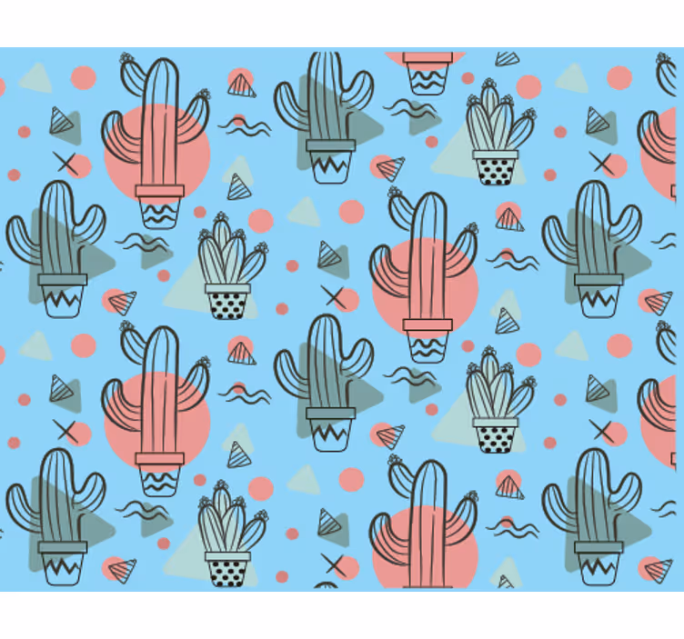 Papier peint nature motif cactus - TenStickers