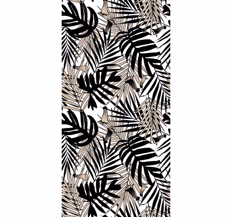Papier peint nature Élément feuille tropicale - TenStickers