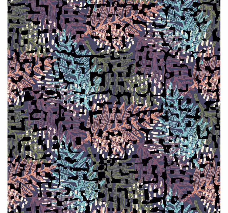 Papier peint nature motif feuillu coloré - TenStickers