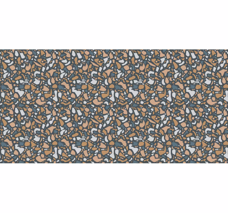 Papier peint autres textures terrazzo brun et bleu - TenStickers