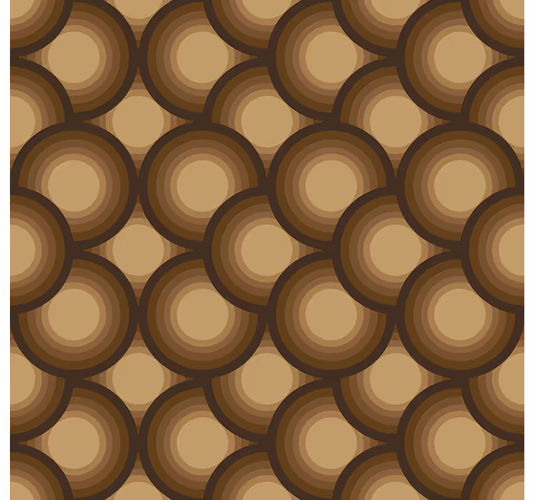 Papier peint vintage soleils marron - TenStickers