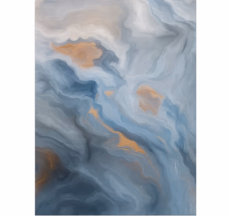 Papier peint marbre nuances ambre-bleu - TenStickers