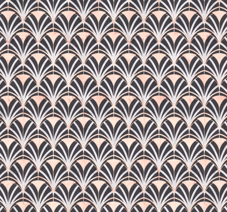 Papier peint carrelage motif effet marbre art déco - TenStickers
