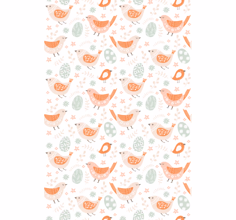 Papier peint chambre enfant oiseaux nordiques minimalistes - TenStickers