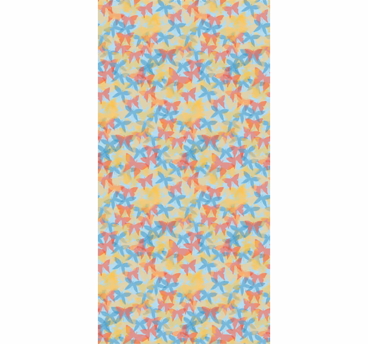 Papier peint chambre enfant orange, jaune et bleu - TenStickers