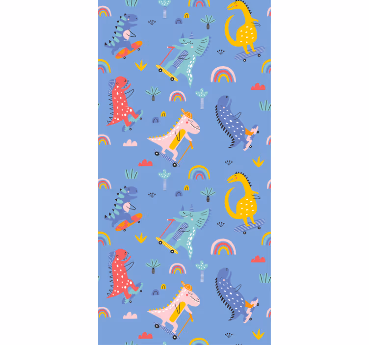 Papier peint chambre enfant scène de skateboard - TenStickers