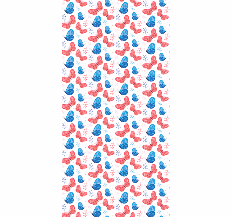 Papier peint papillon avec branches - TenStickers