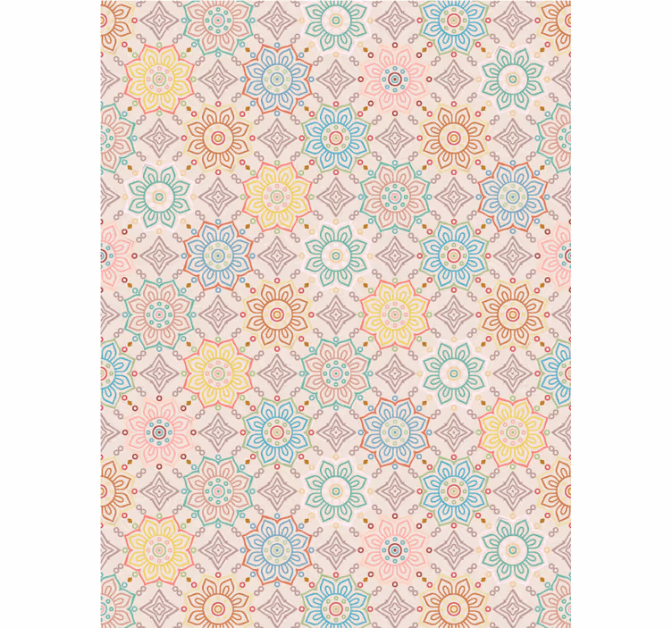 Papier peint couloir style "granny chic" original - TenStickers