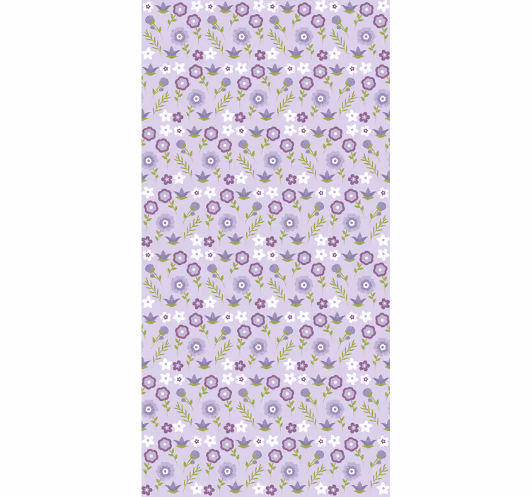 Papier peint couloir harmonie de motifs floraux - TenStickers