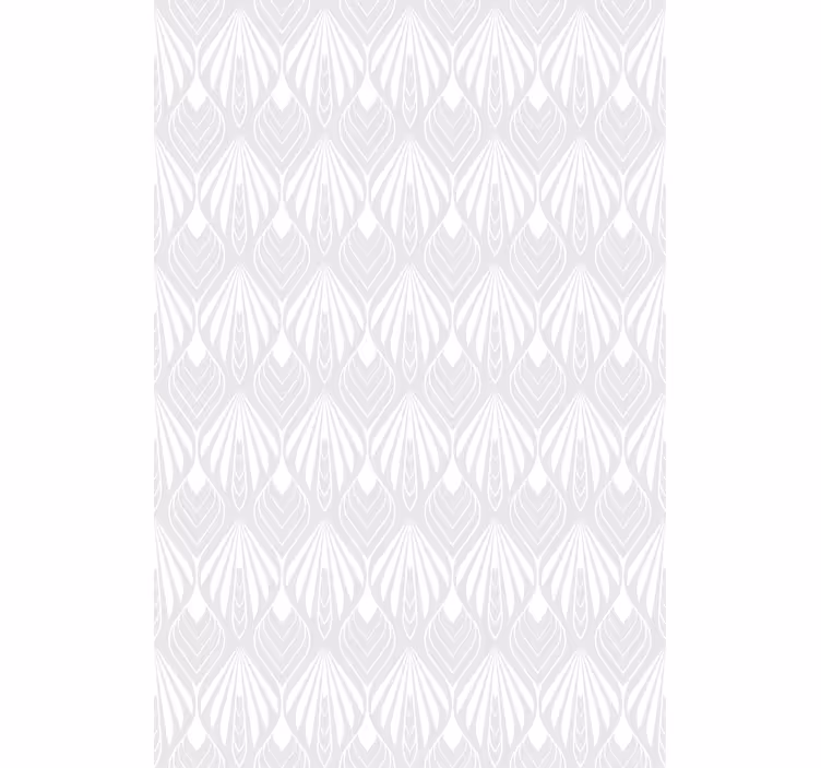 Papier peint scandinave motif feuilles blanches et grises - TenStickers