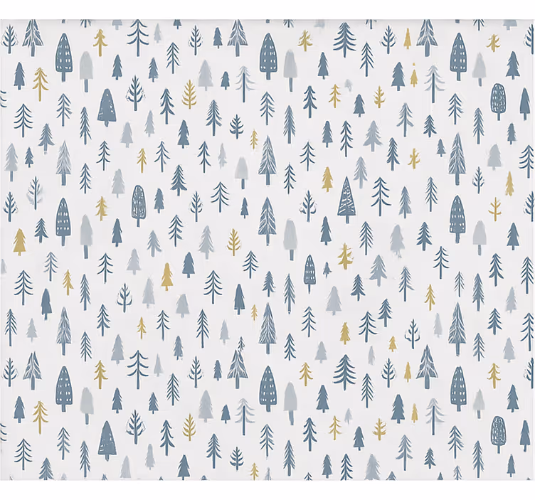 Papier peint scandinave scène de forêt d'hiver - TenStickers
