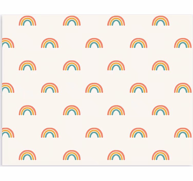 Papier peint scandinave arc-en-ciel coloré - TenStickers