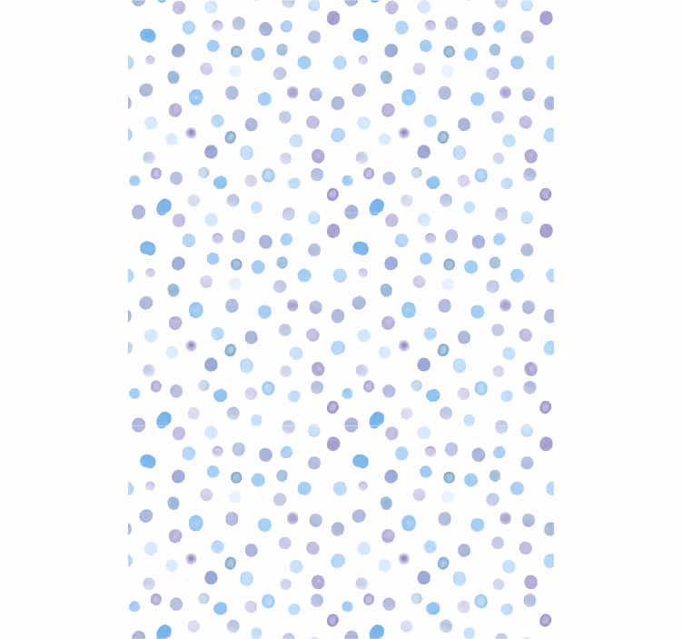 Papier peint motif pois en nuances de bleu - TenStickers