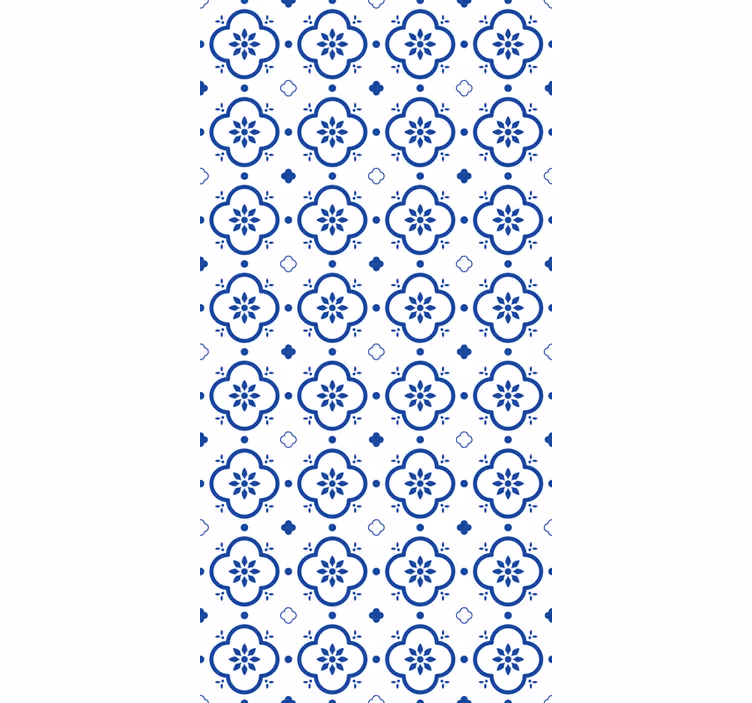 Papier peint classique carreaux bleus - TenStickers