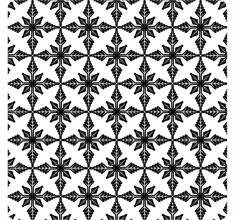 Papier peint carrelage carreaux noirs et blancs antiques - TenStickers