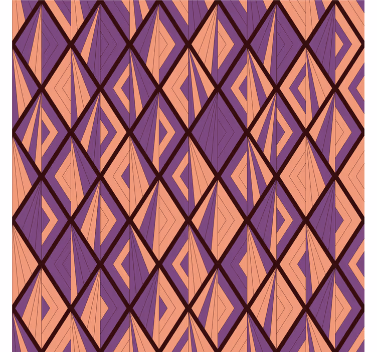 Papier peint géométrique motif diamant - TenStickers