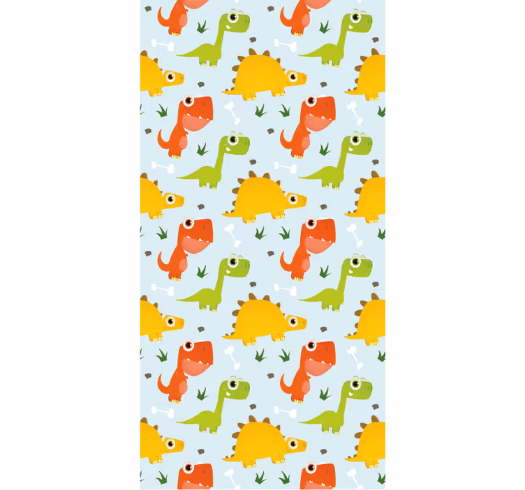 Papier peint dinosaures motif petits dinosaures - TenStickers