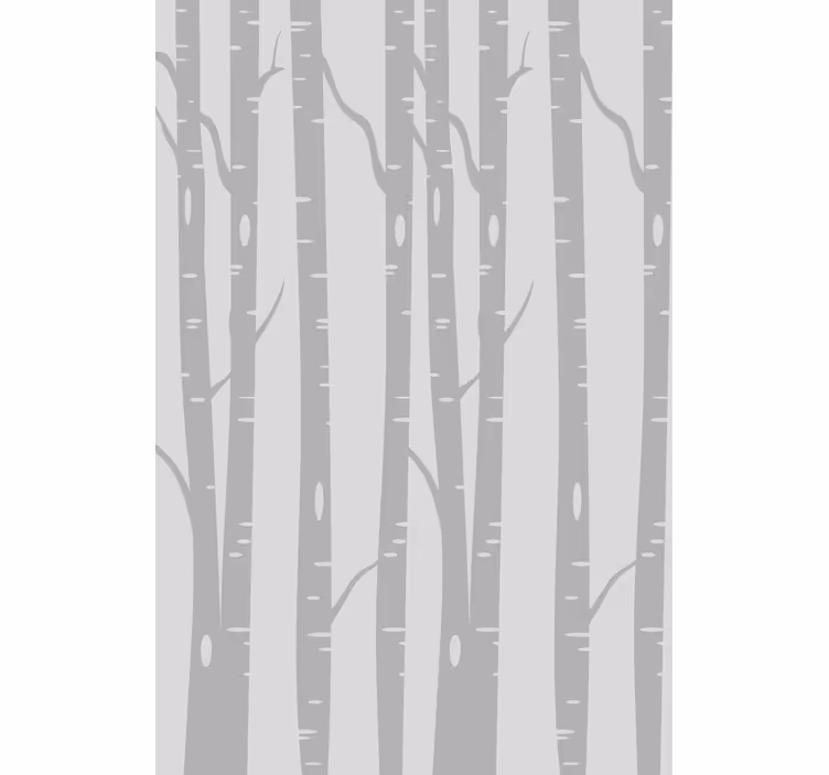 Papier peint arbre forêt de bouleaux scandinave - TenStickers