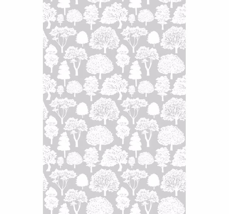 Papier peint arbre blanc et gris - TenStickers