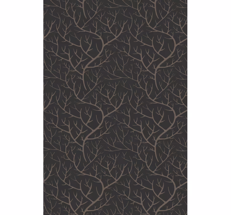 Papier peint arbre forêt nocturne style scandinave - TenStickers