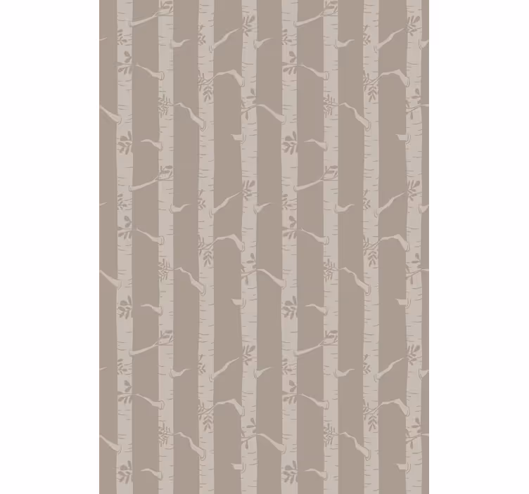 Papier peint arbre motif scandinave arbres fins - TenStickers